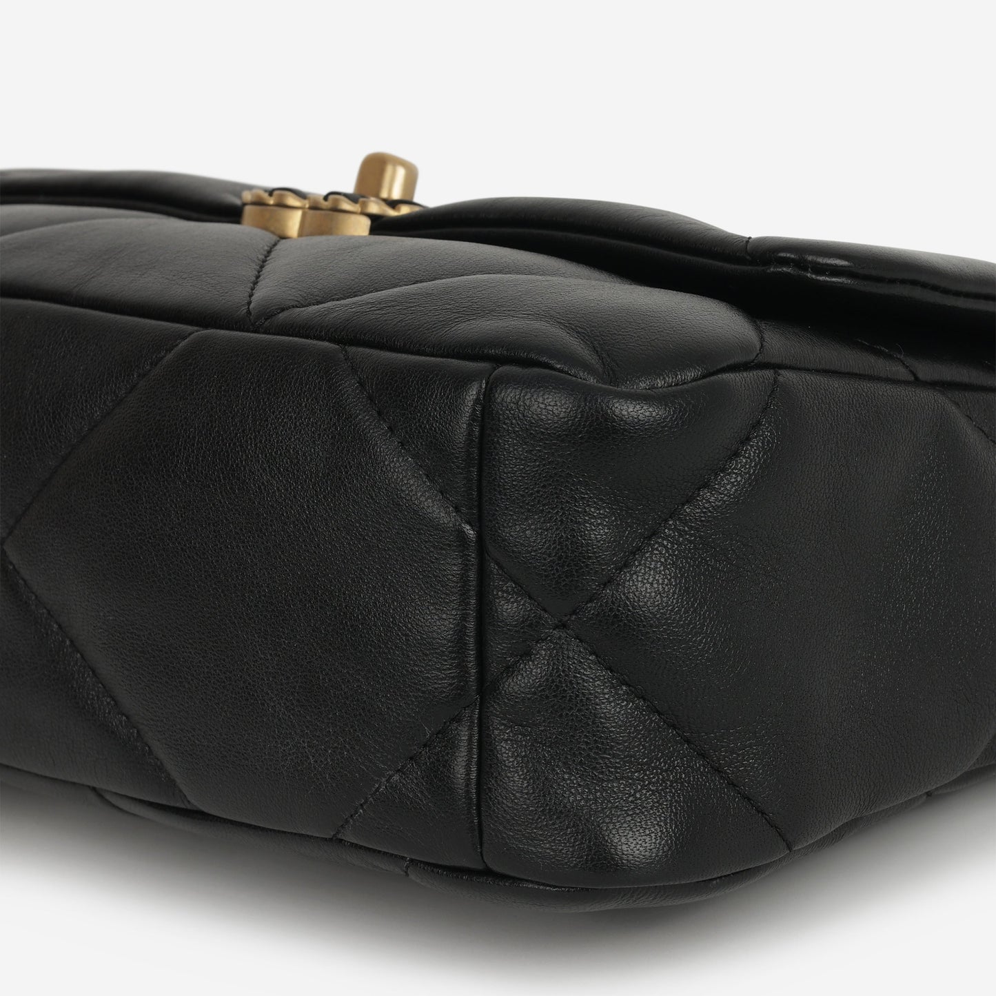 Chanel Small 19 Flap Bag - Black Lambskin | Gold & Silver Hardware
