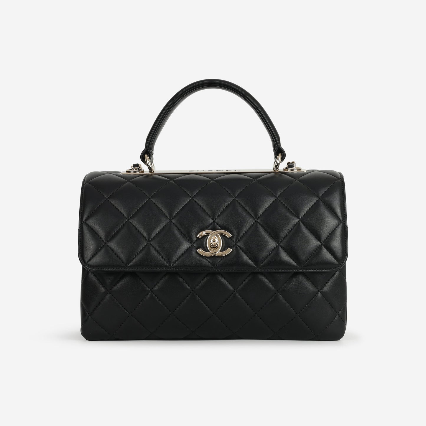 Chanel Medium Trendy CC Flap Bag - Black Lambskin | Champagne Gold Hardware
