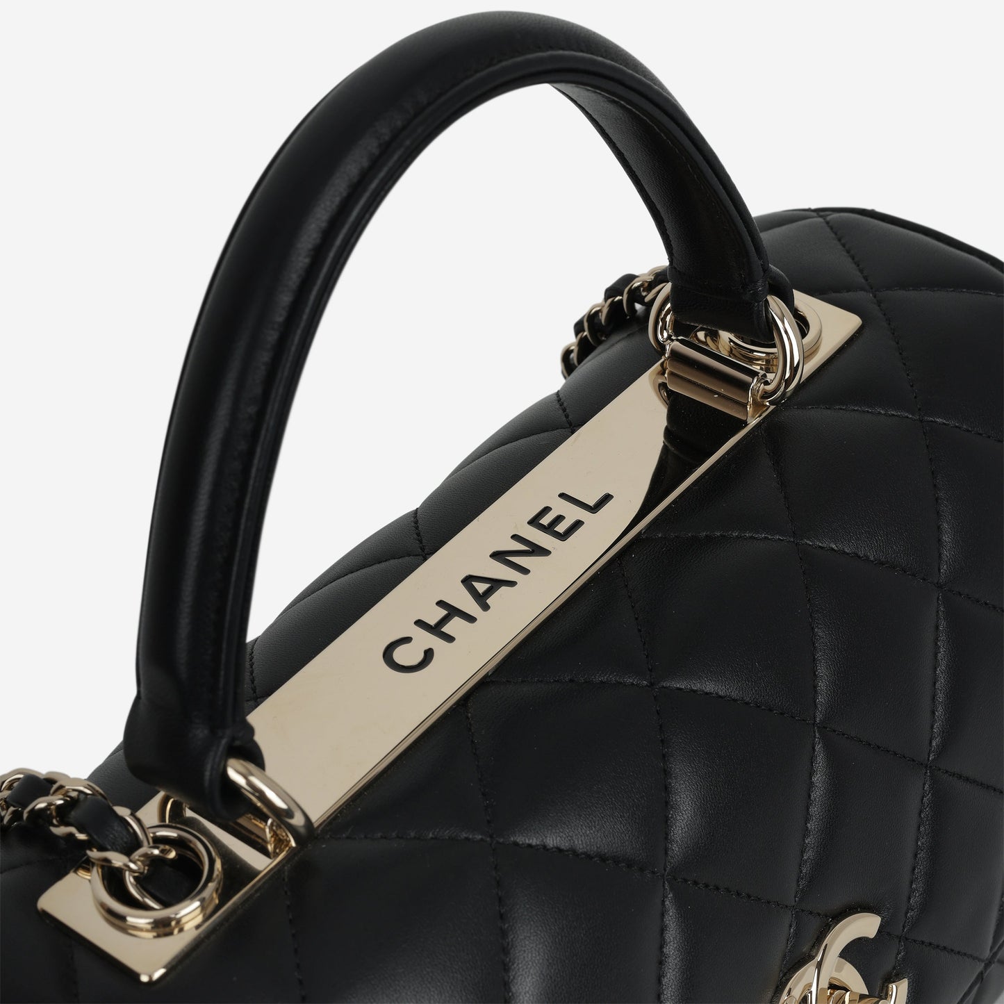 Chanel Medium Trendy CC Flap Bag - Black Lambskin | Champagne Gold Hardware