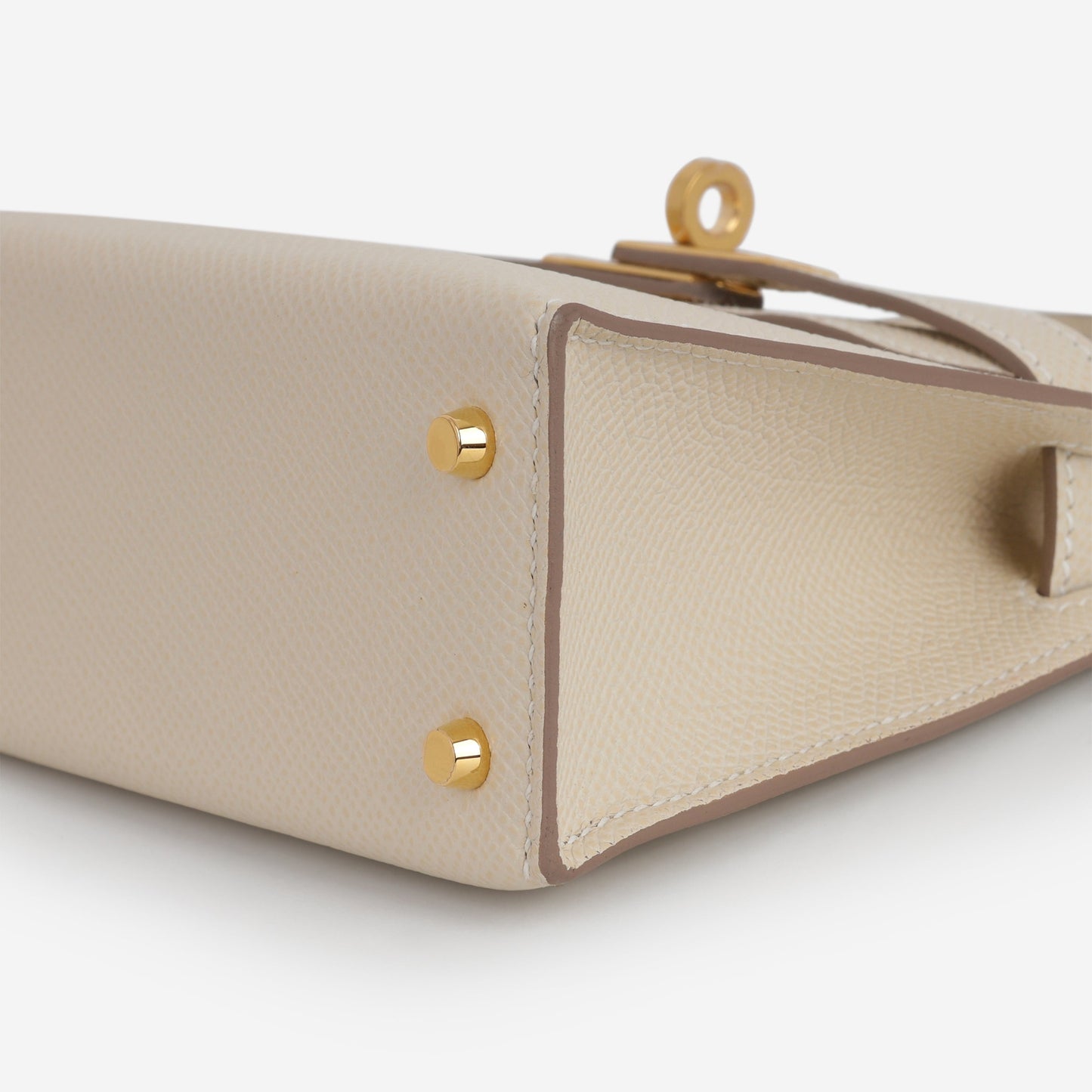 Hermès HSS Mini Kelly - Craie Epsom / Gold Interior | Gold Hardware