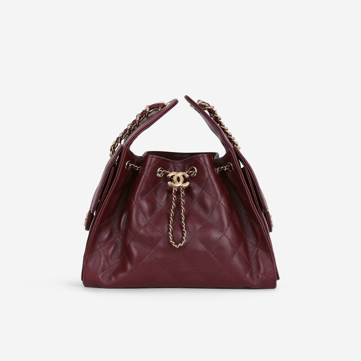 Chanel 2026 Small 25 Hobo - Burgundy Caviar | Gold Hardware