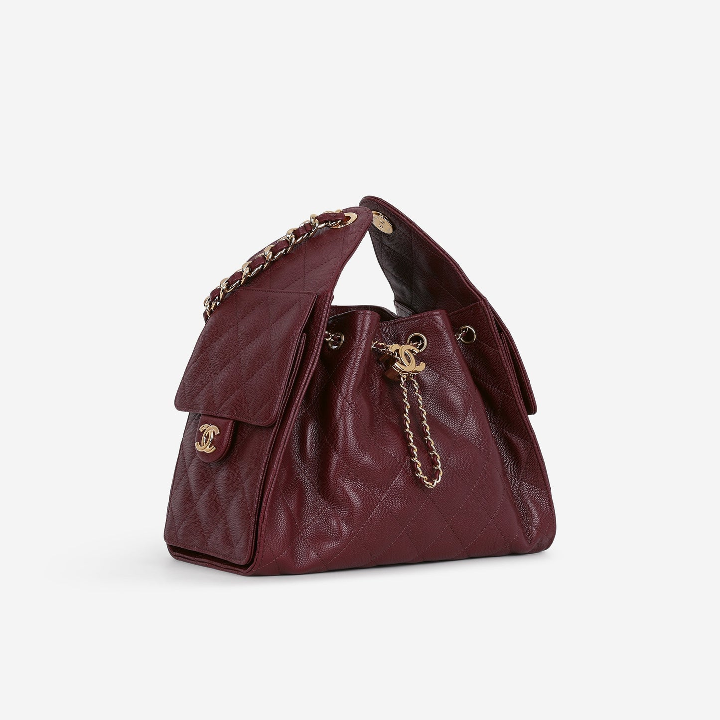 Chanel 2026 Small 25 Hobo - Burgundy Caviar | Gold Hardware