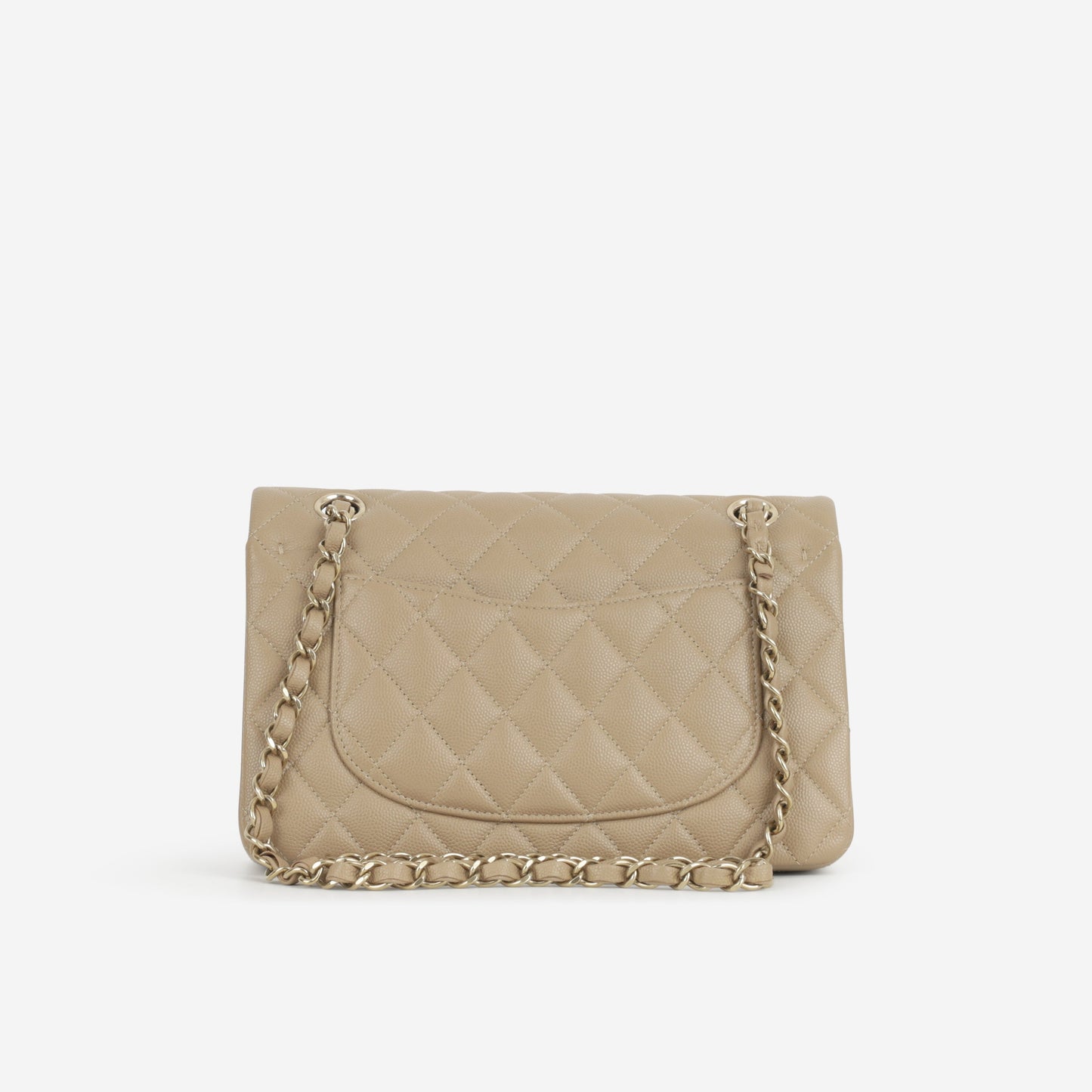 Chanel Small Classic Flap - Beige Caviar | Champagne Gold Hardware