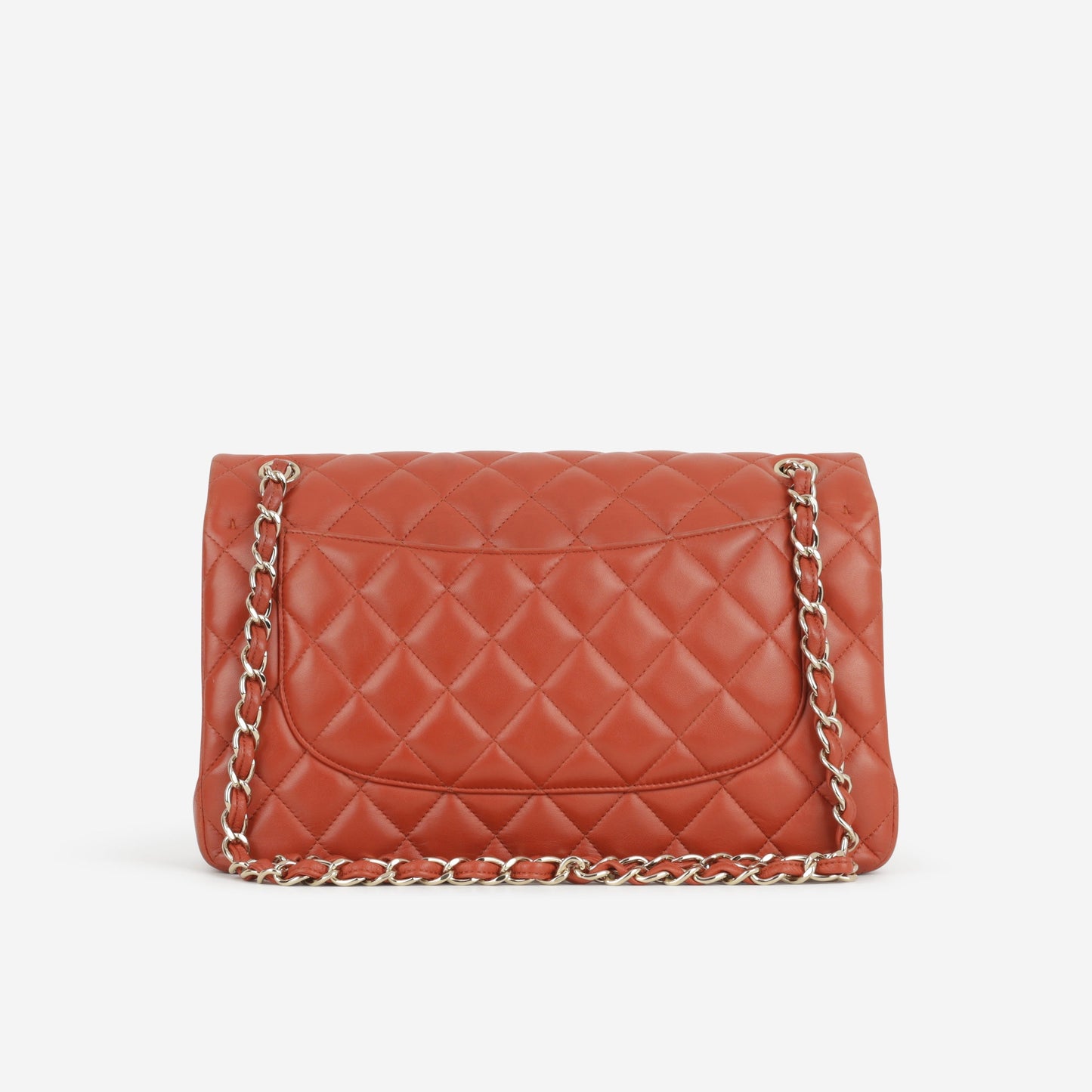 Chanel Jumbo Classic Flap - Brick Red Lambskin | Champagne Gold Hardware