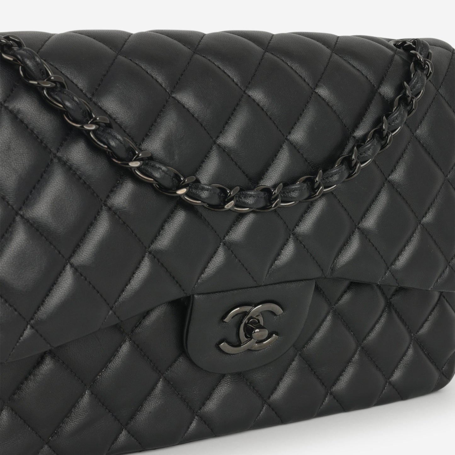 Chanel Jumbo Classic Flap - So Black Lambskin | Tonal Hardware