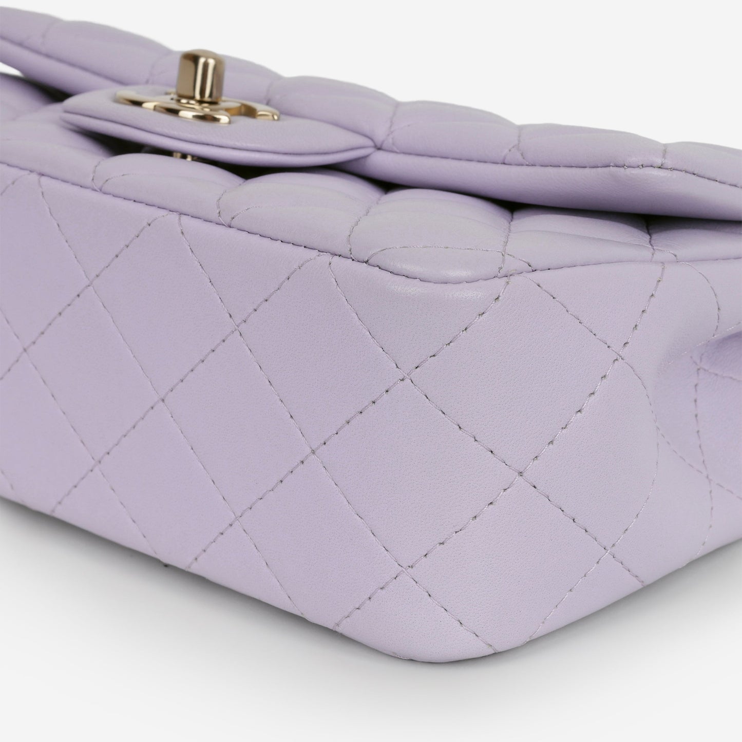Chanel Mini Rectangular - Lilac Lambskin | Champagne Gold Hardware