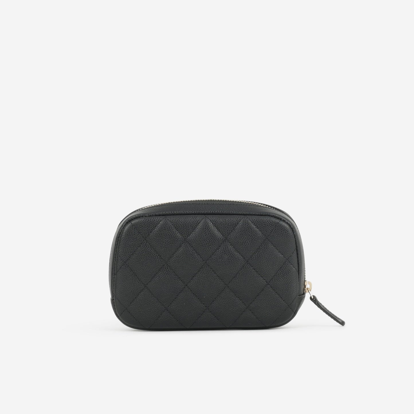 Chanel Small Curvy Cosmetic Pouch - Black Caviar | Gold Hardware