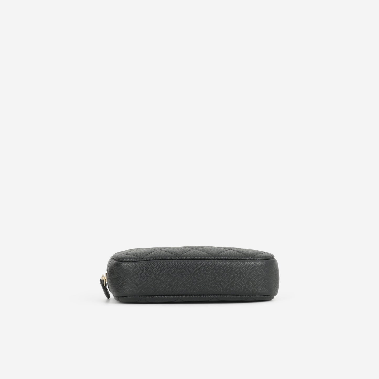 Chanel Small Curvy Cosmetic Pouch - Black Caviar | Gold Hardware