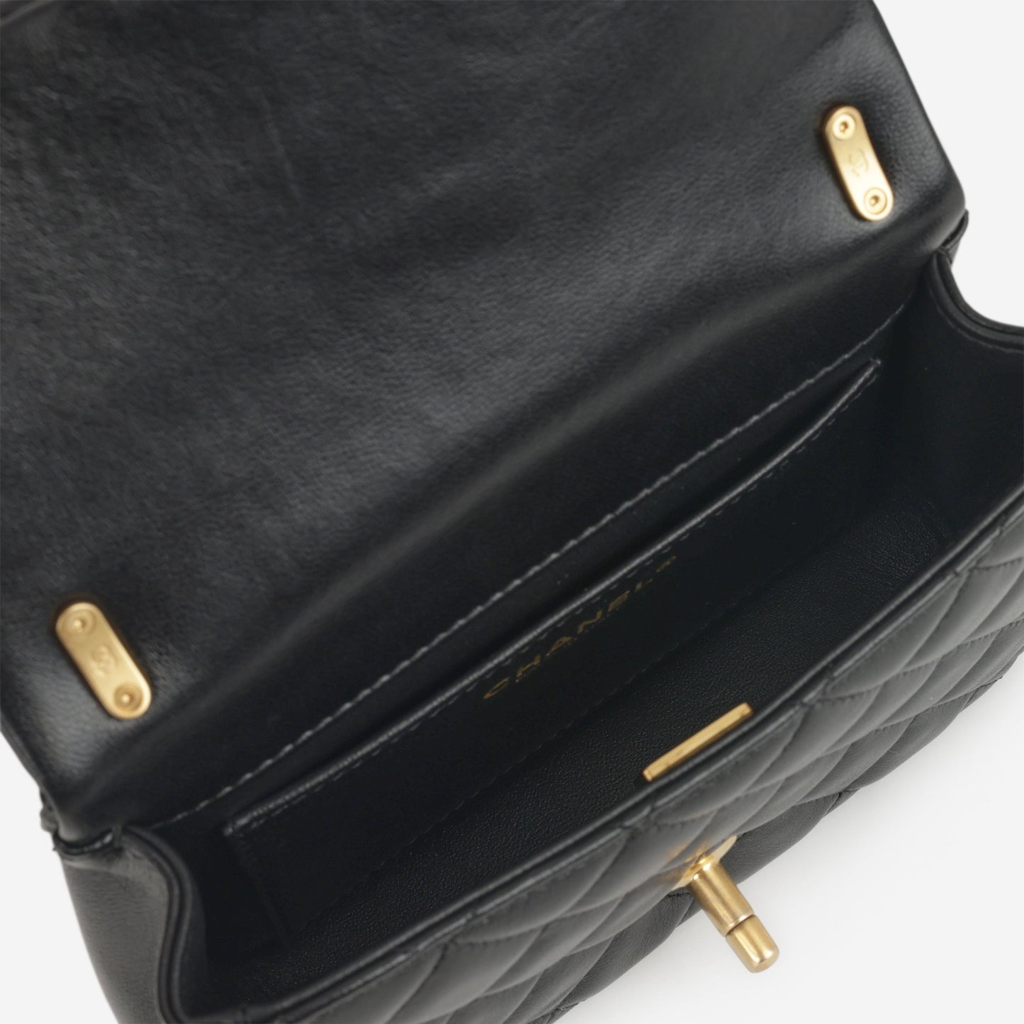 Chanel 24P Mini Pearl Twist Flap - Black Lambskin | Gold Hardware