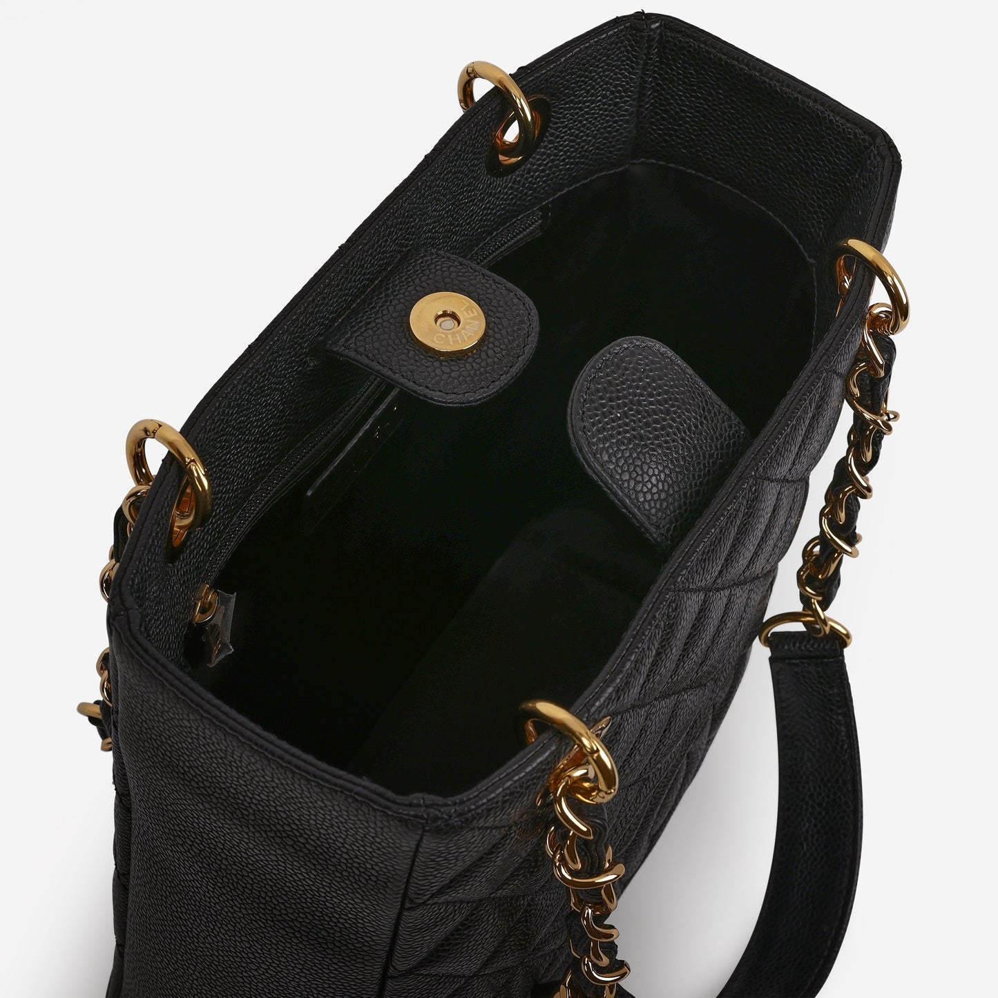 Chanel PST - Black Caviar | Gold Hardware