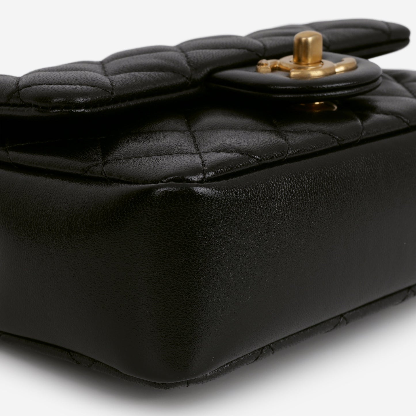 Chanel 24P Mini Pearl Twist Flap - Black Lambskin | Gold Hardware