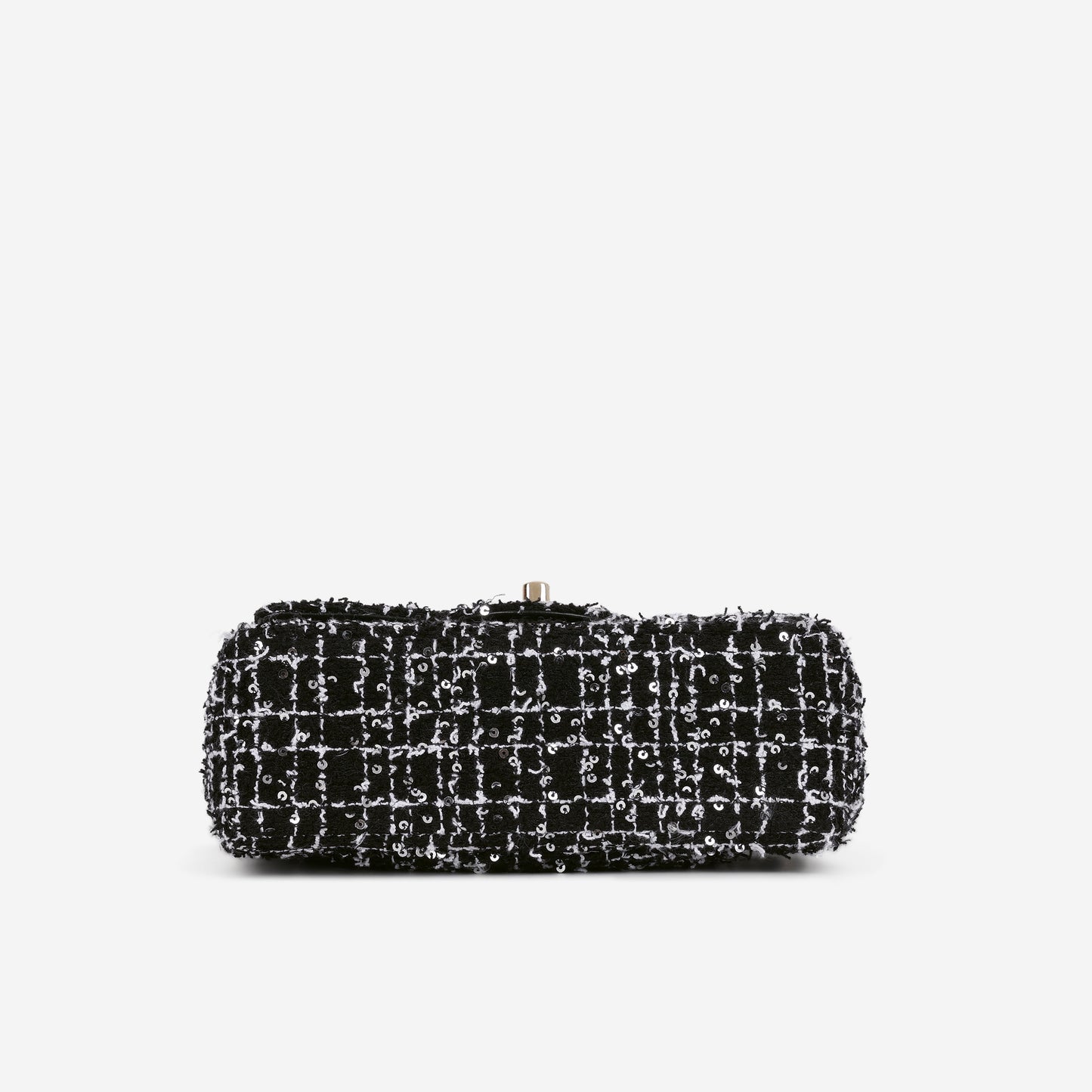Chanel Mini Top Handle Flap - Black / White Tweed | Gold Hardware