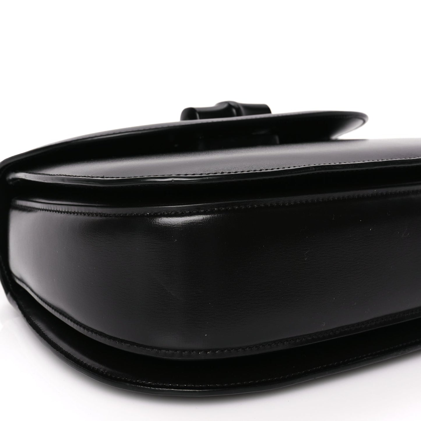 Gucci Boarded Dyana Lux Calfskin Web Monochrome Medium Bamboo 1947 Top Handle Bag Black
