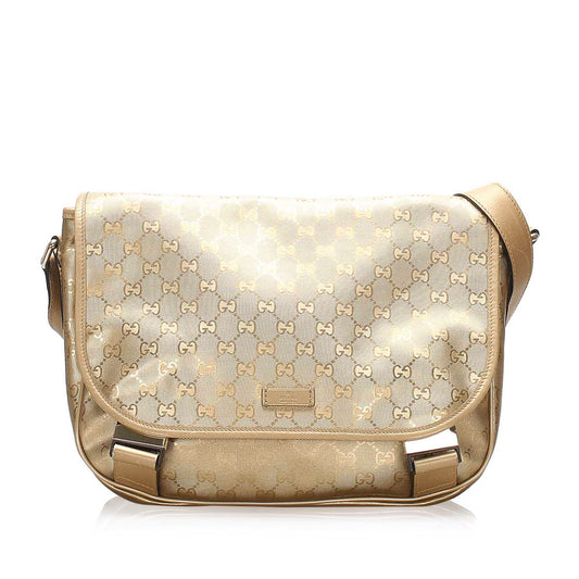 Gucci Nylon Leather Canvas Crossbody