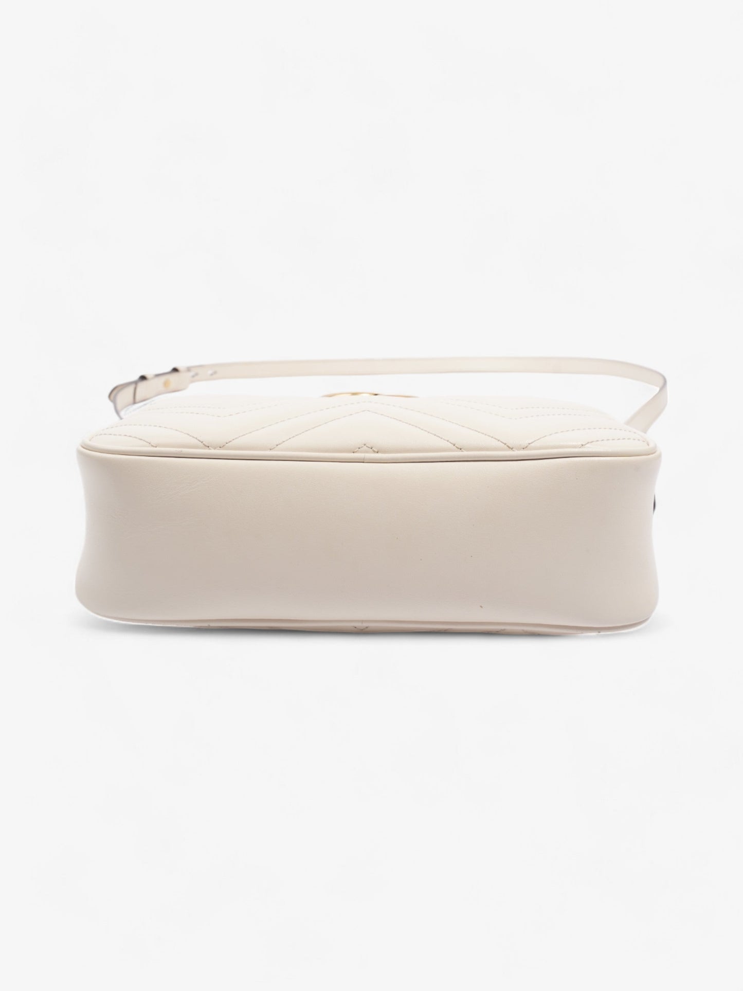 Gucci Marmont Zip White Matelasse Leather Small
