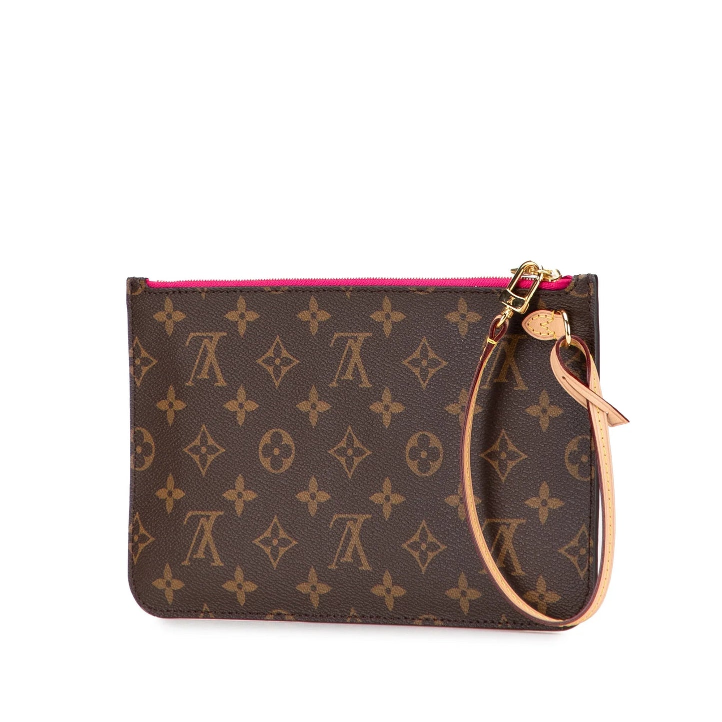 Brown Louis Vuitton Monogram Neverfull Pouch