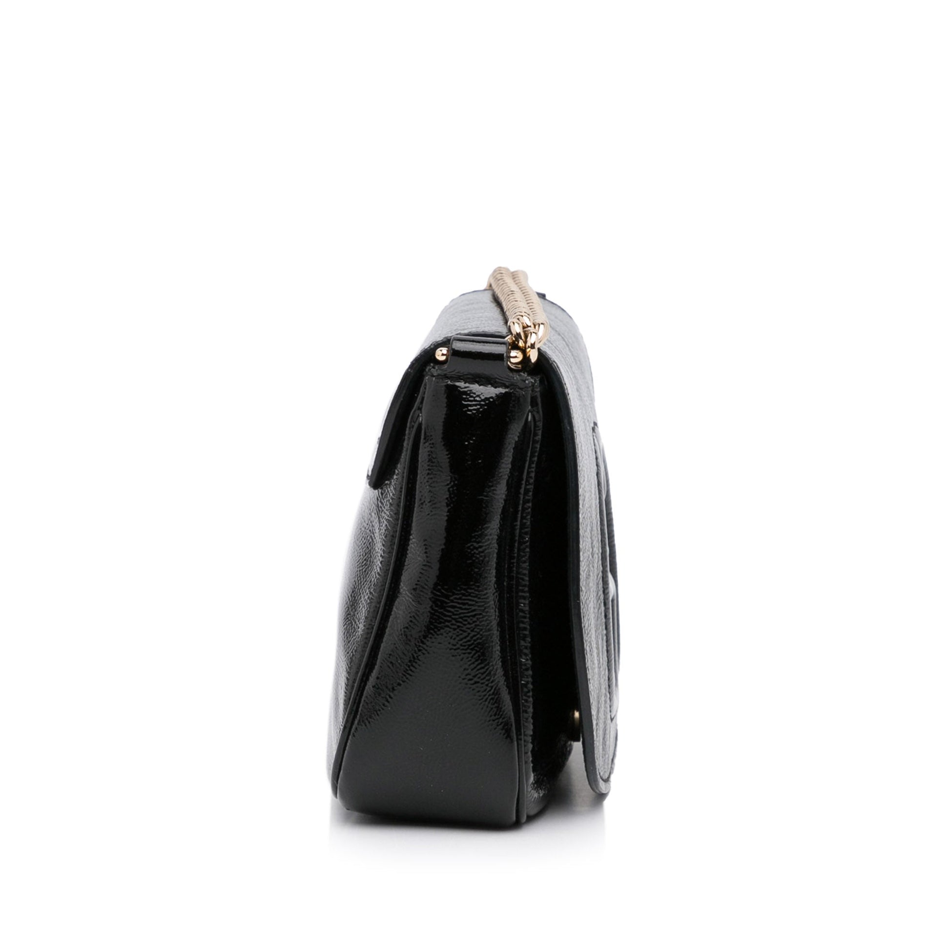Gucci Soho Black Leather Patent Leather Crossbody