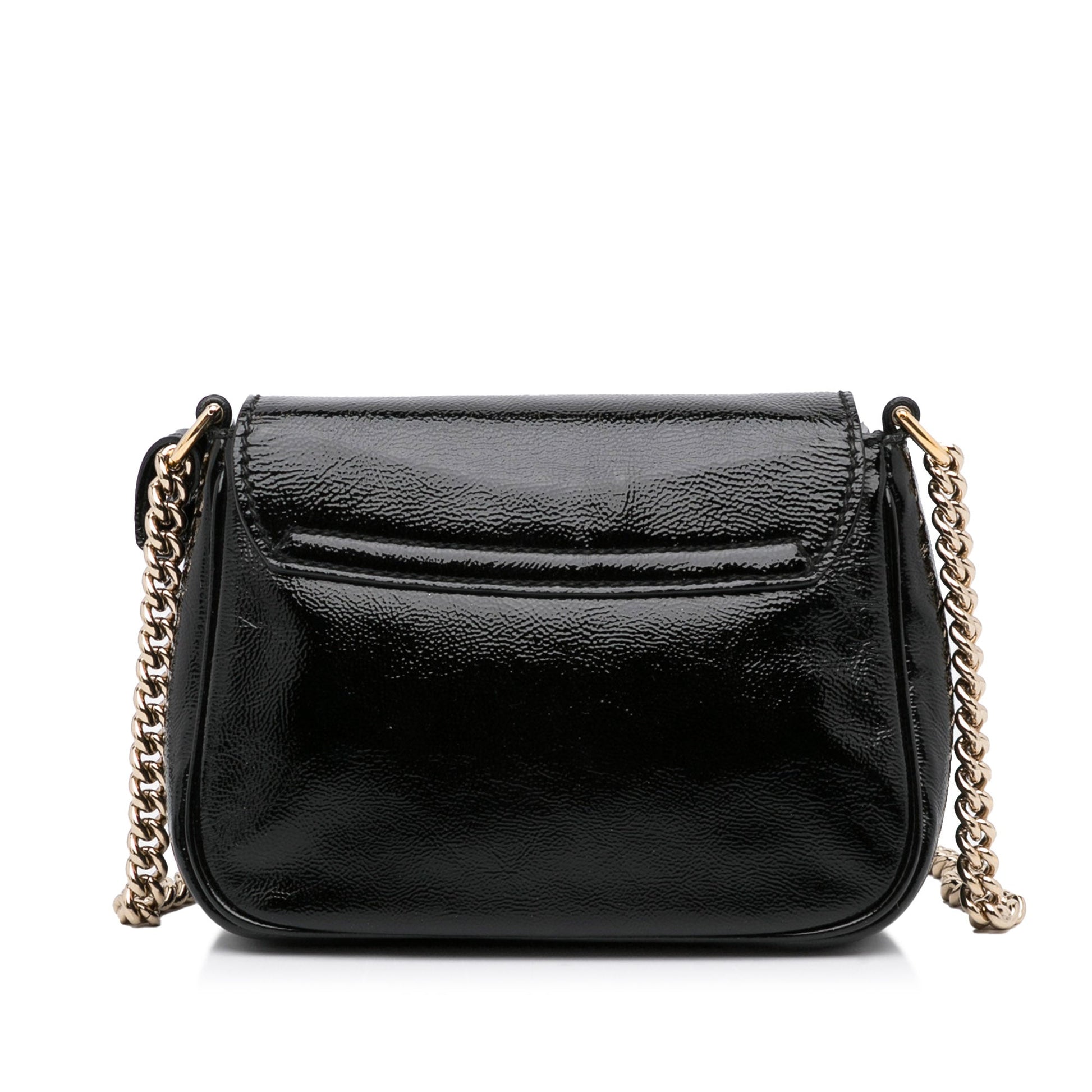 Gucci Soho Black Leather Patent Leather Crossbody