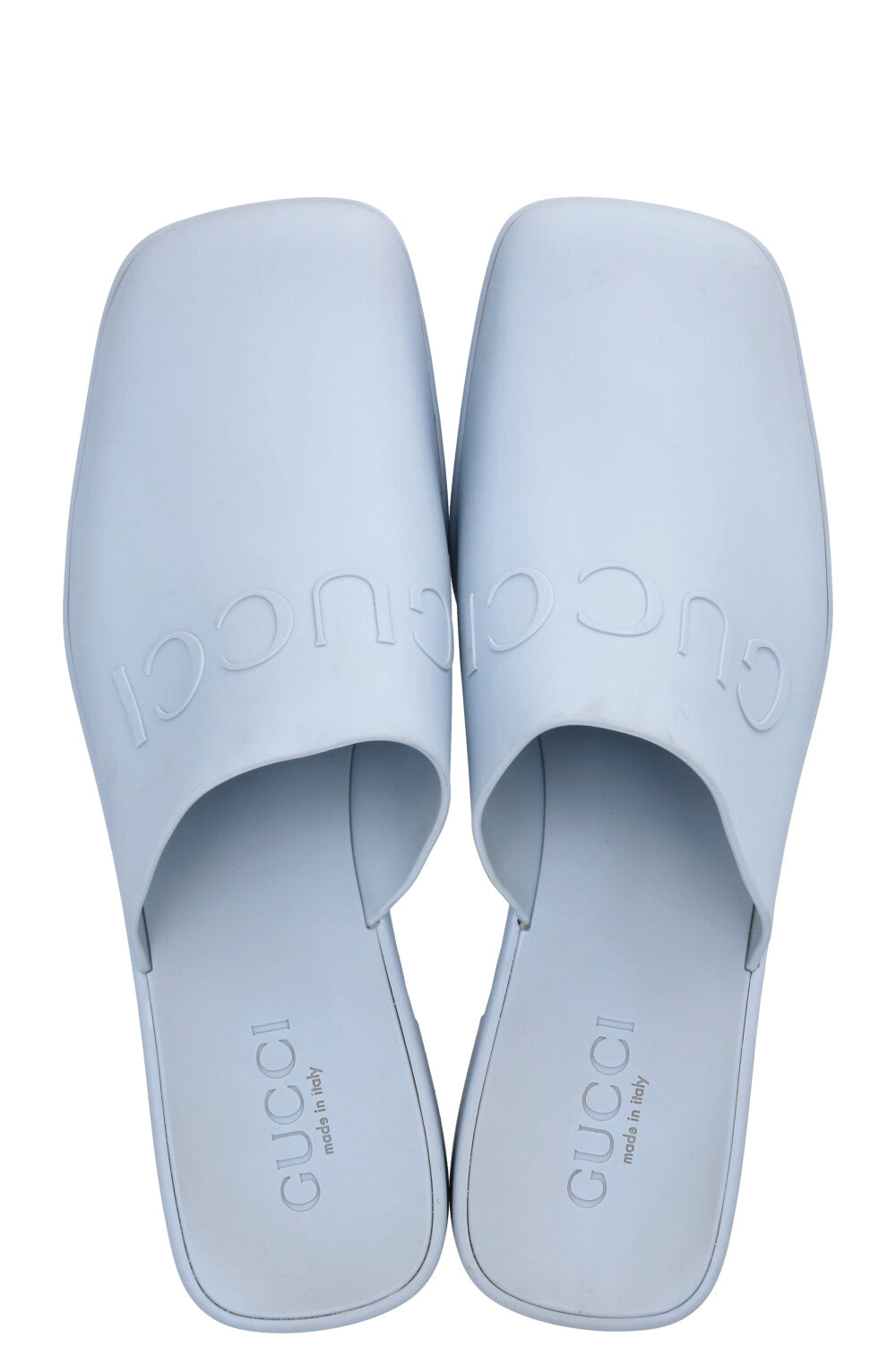 GUCCI Slip-On Heels Rubber Blue