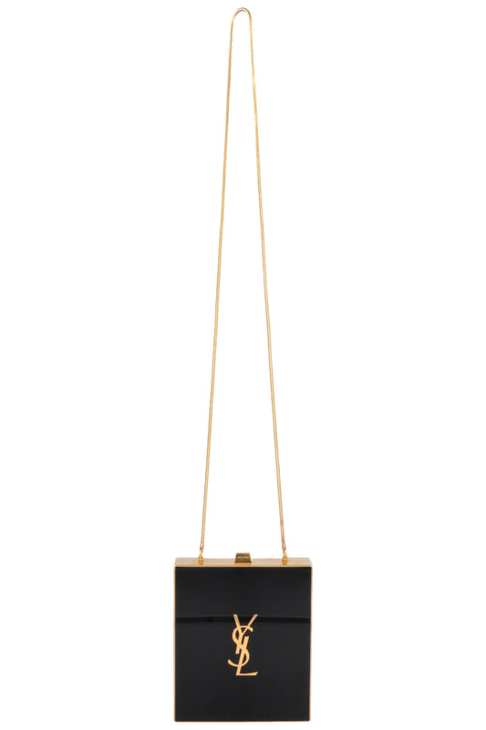 SAINT LAURENT Tuxedo Bag Acrylic Black Gold