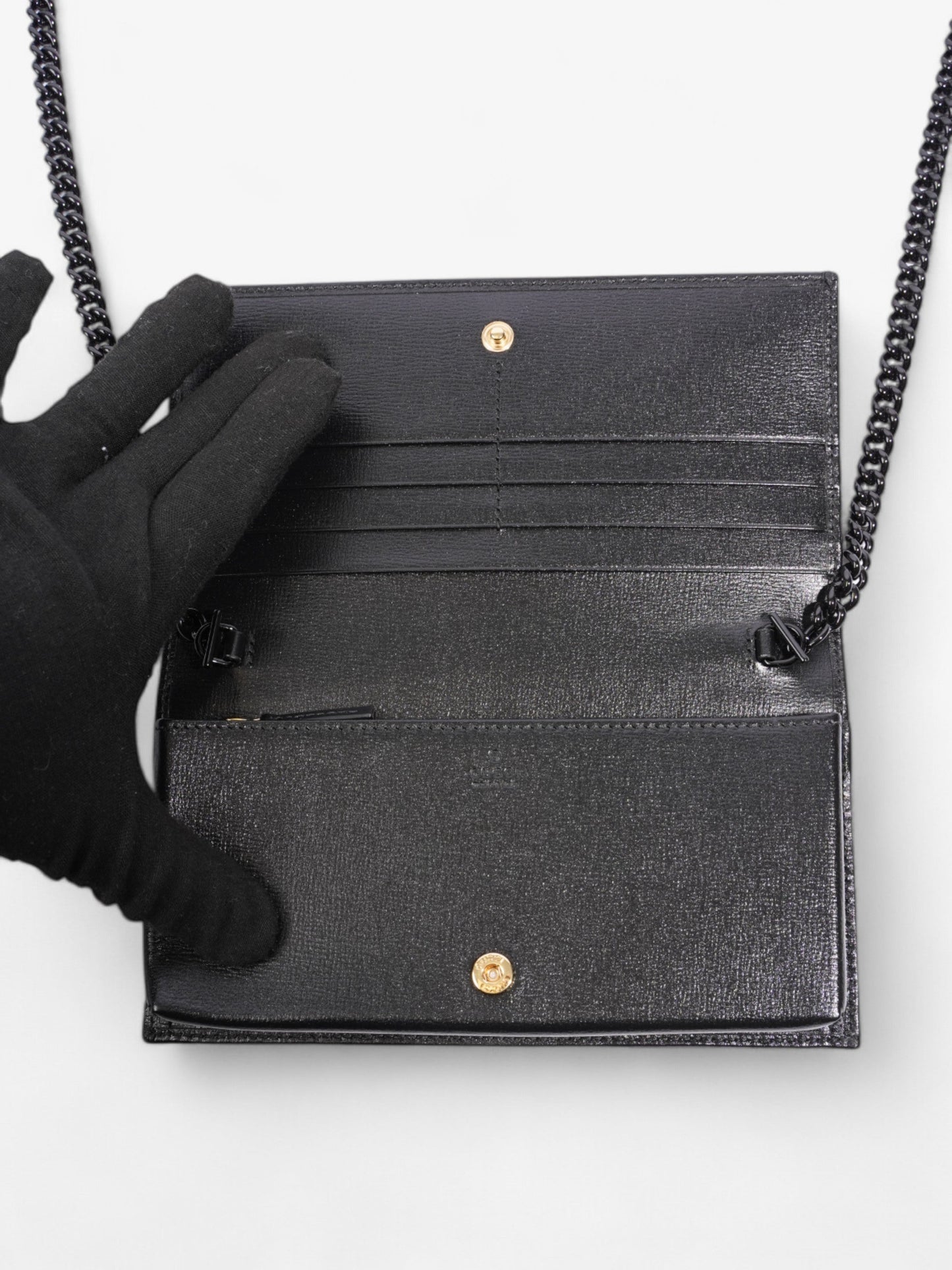Gucci Horsebit 1955 Wallet on Chain Black Leather