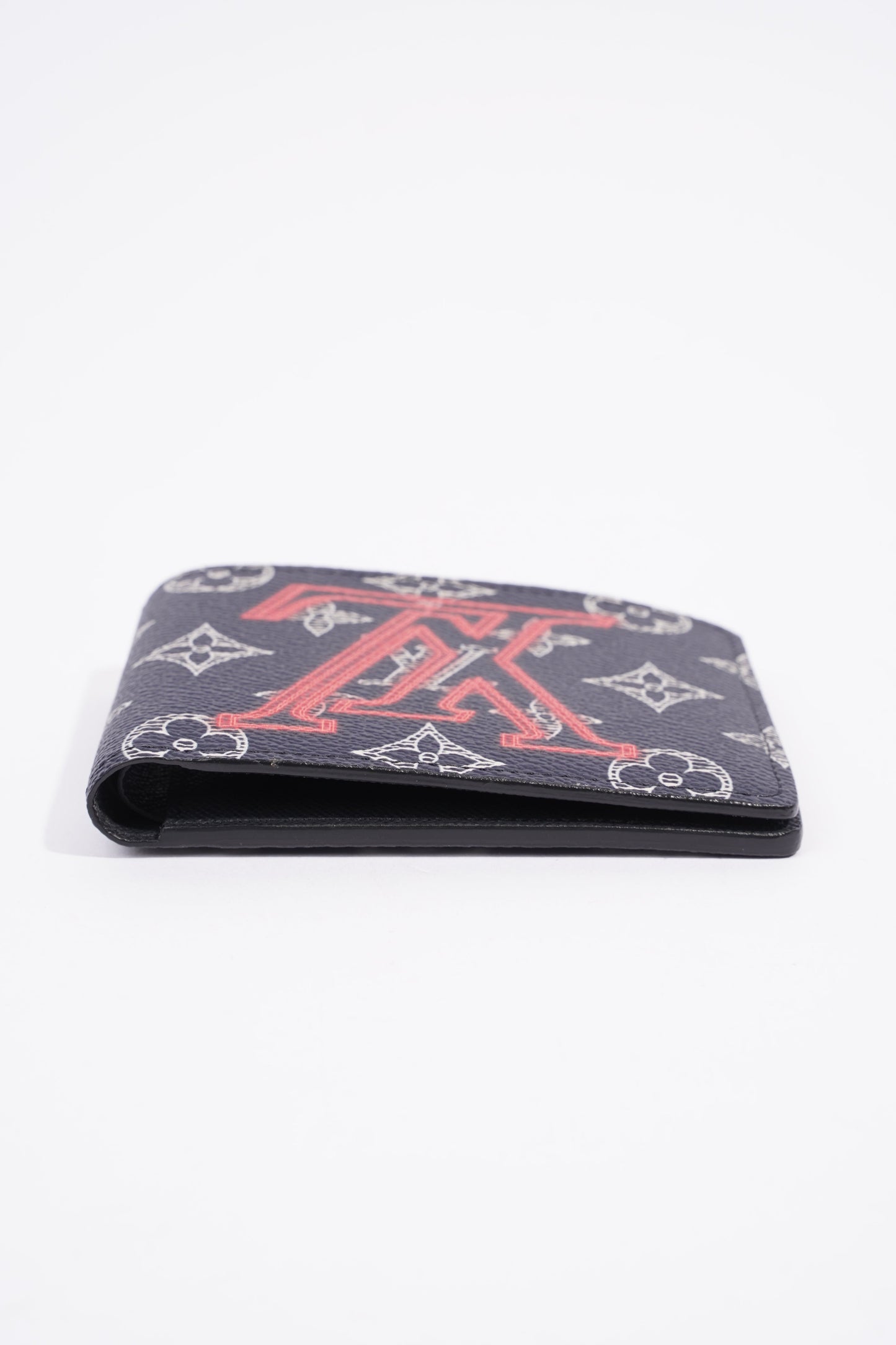 Louis Vuitton Upside Down Pocket Organiser Navy Monogram / Red Neon Coated Canvas