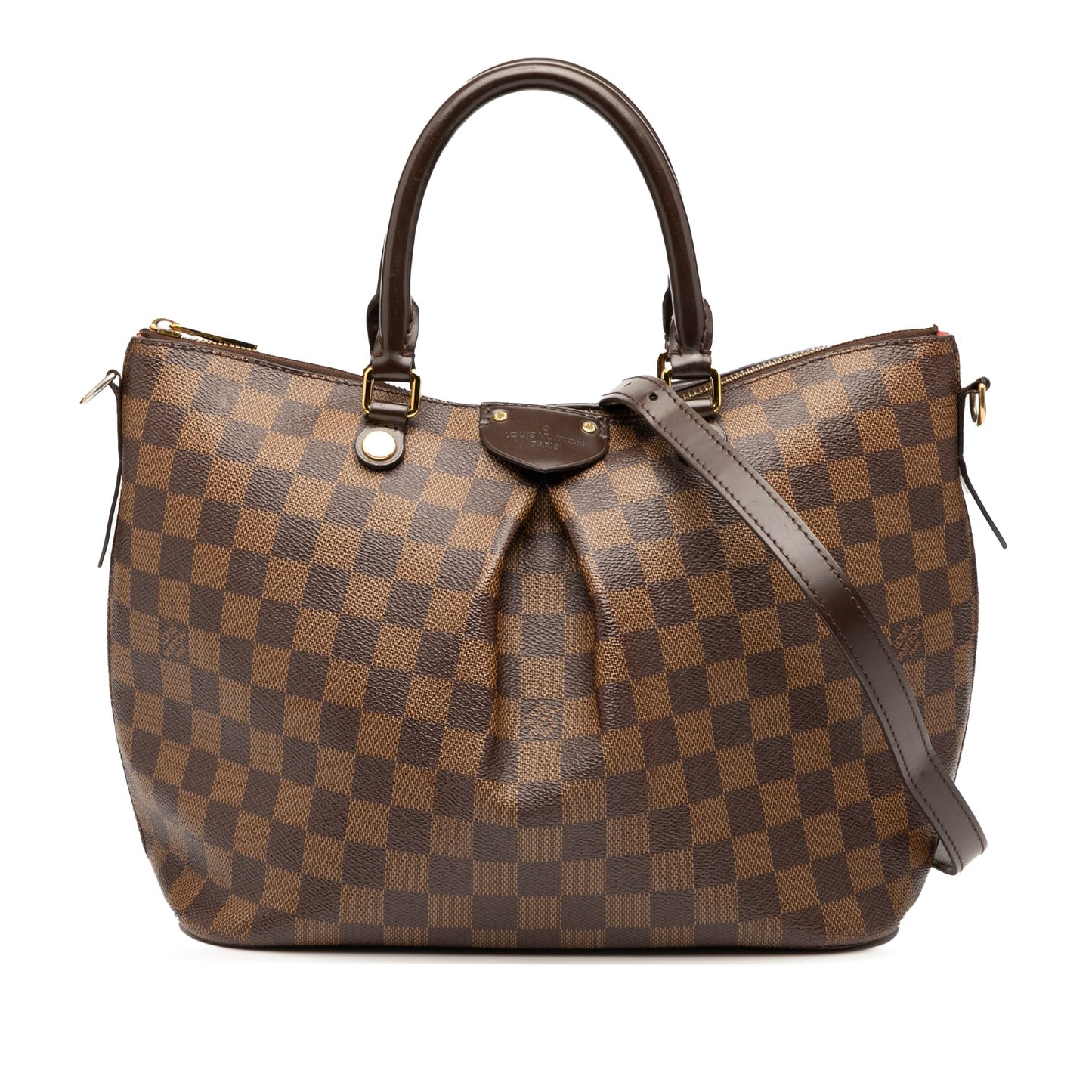 Brown Louis Vuitton Damier Ebene Siena MM Satchel