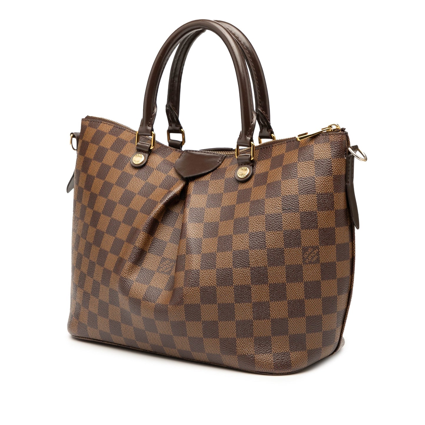 Brown Louis Vuitton Damier Ebene Siena MM Satchel