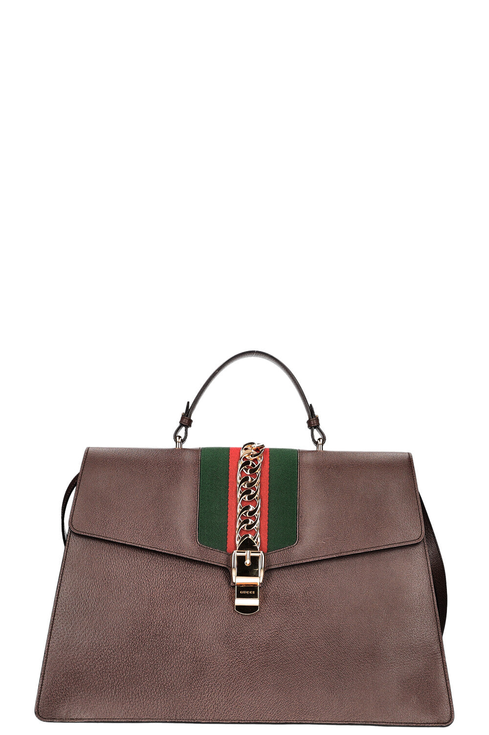 GUCCI Sylvie Handle Bag XXL Brown