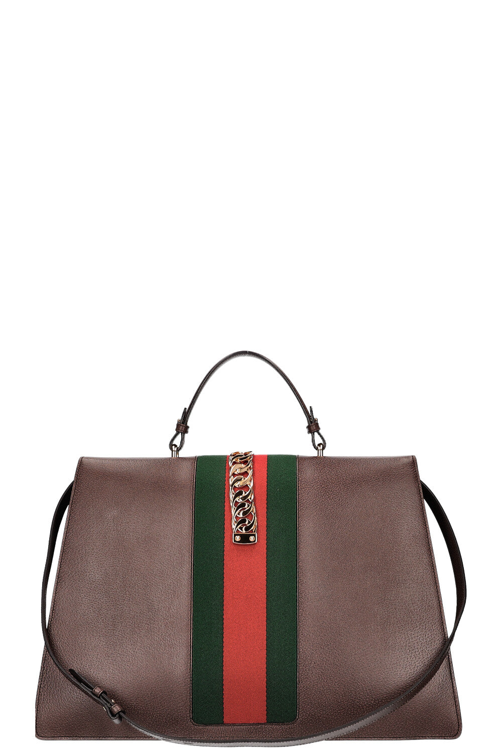 GUCCI Sylvie Handle Bag XXL Brown