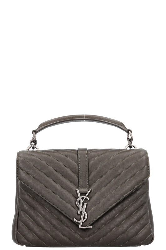 SAINT LAURENT College Crossbody Bag Olive Green