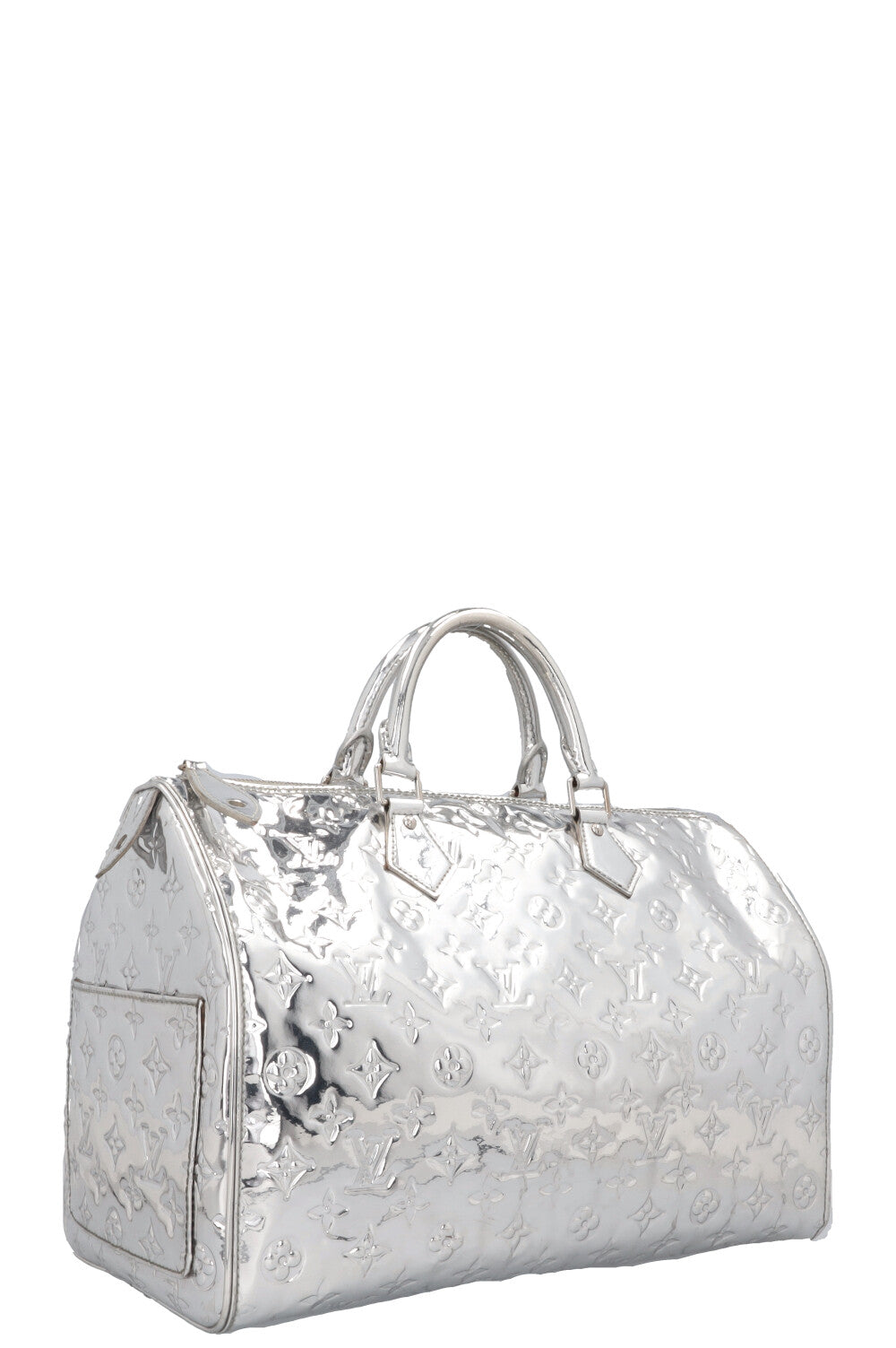 LOUIS VUITTON Speedy 35 Mirror Silver
