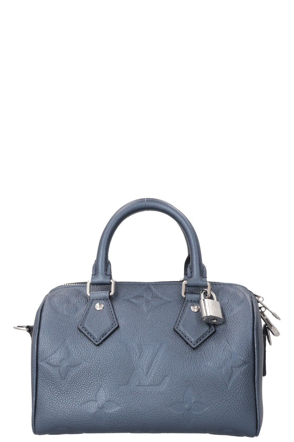 LOUIS VUITTON Speedy Bandouliere 20 Empreinte Metallic Blue