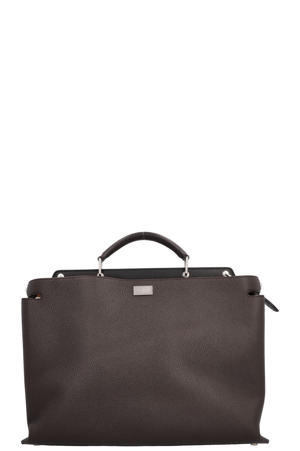 FENDI Large Peekaboo Leather Brown Zucca