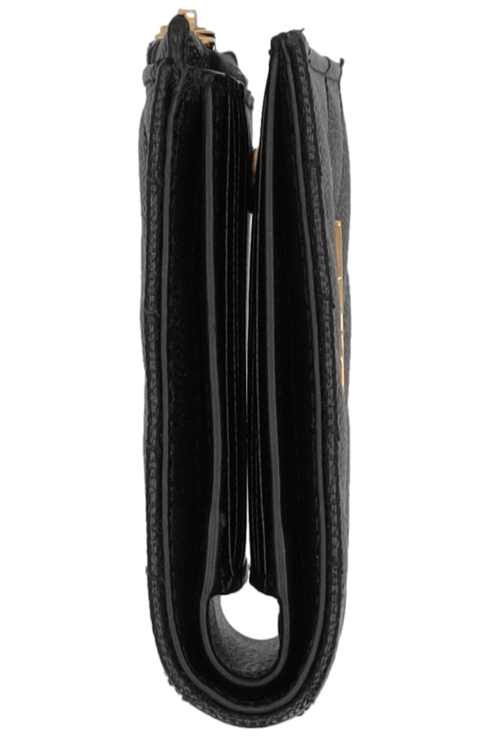 SAINT LAURENT Cassandre Wallet Black