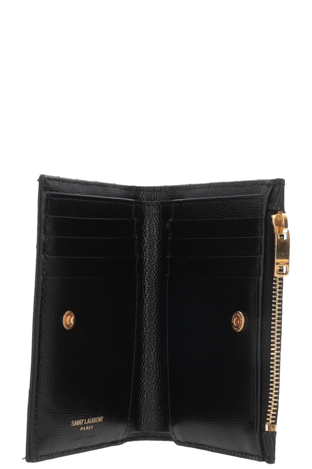 SAINT LAURENT Cassandre Wallet Black