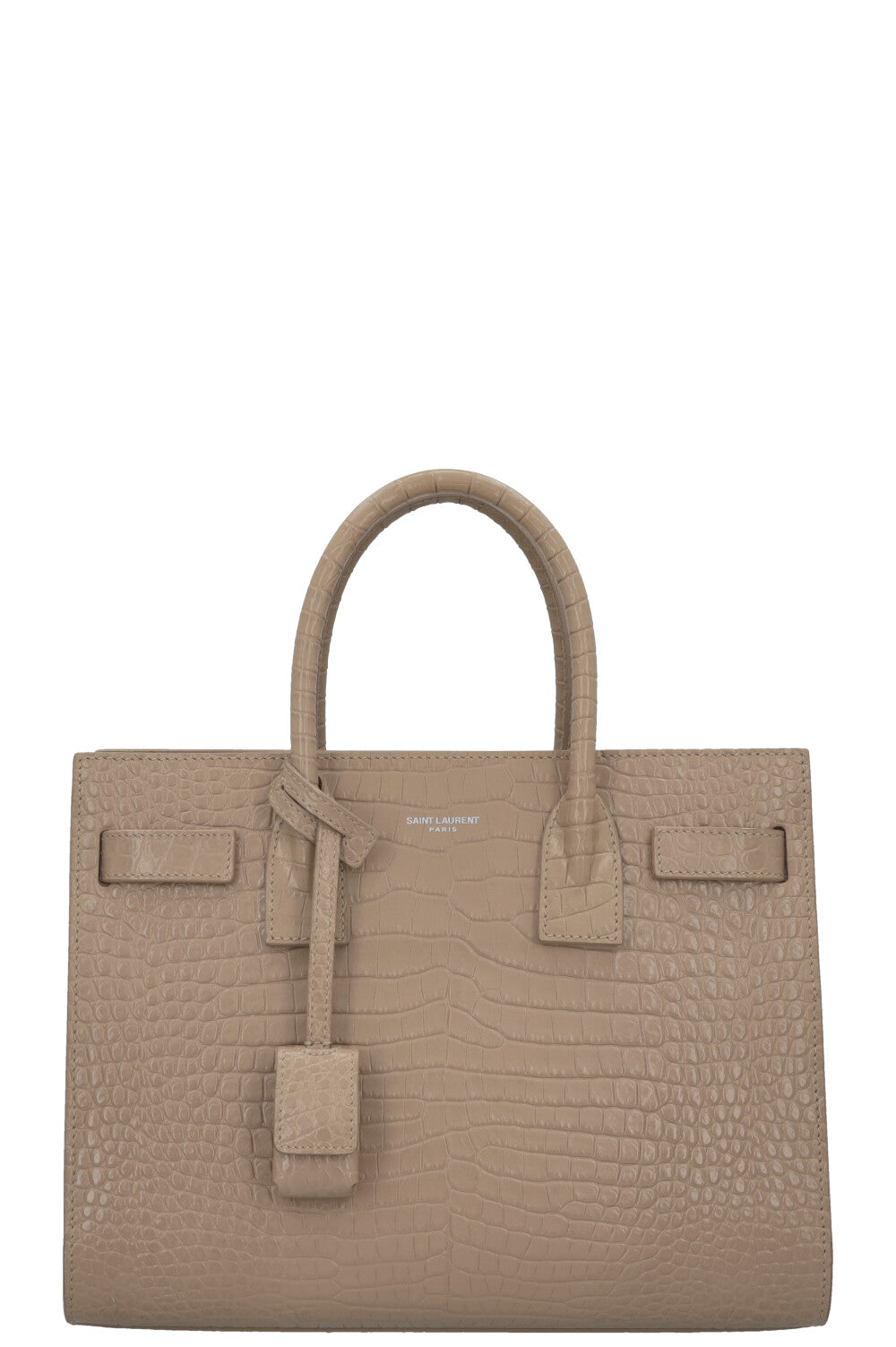 SAINT LAURENT Baby Sac de Jour Croc Embossed Brown