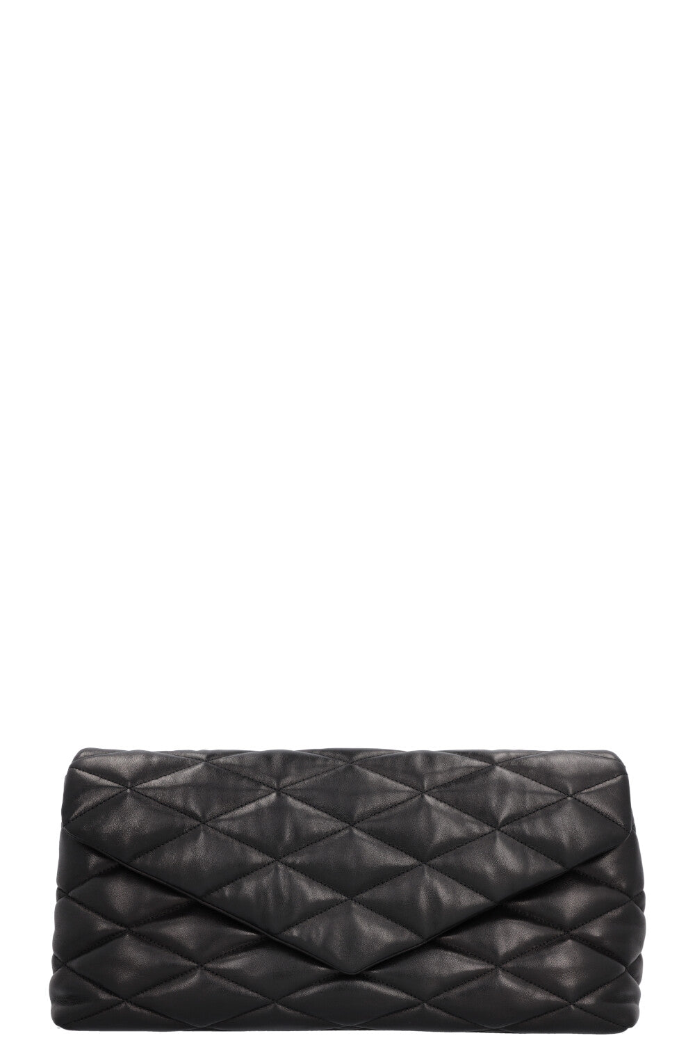 SAINT LAURENT Sade Puffer Clutch Black