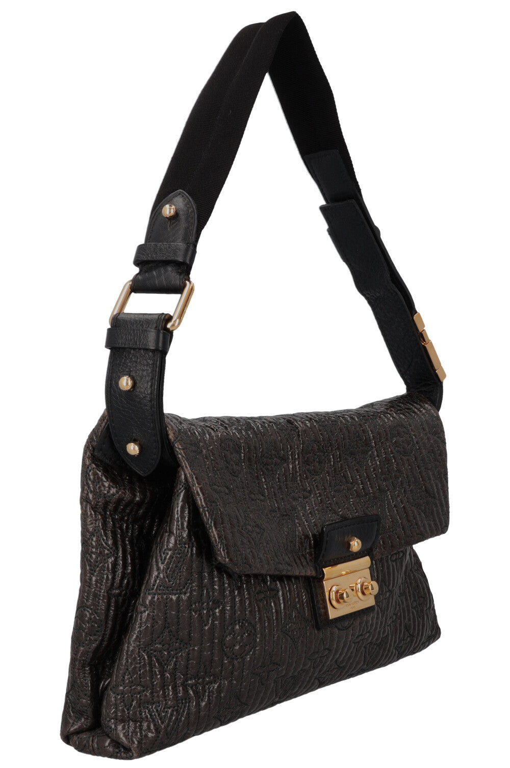 LOUIS VUITTON Motard Pochette Bag Metalassé Brown