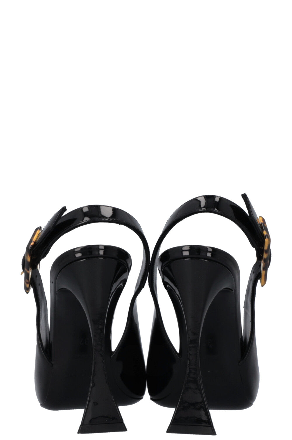 SAINT LAURENT Dune Slingback Heels Patent