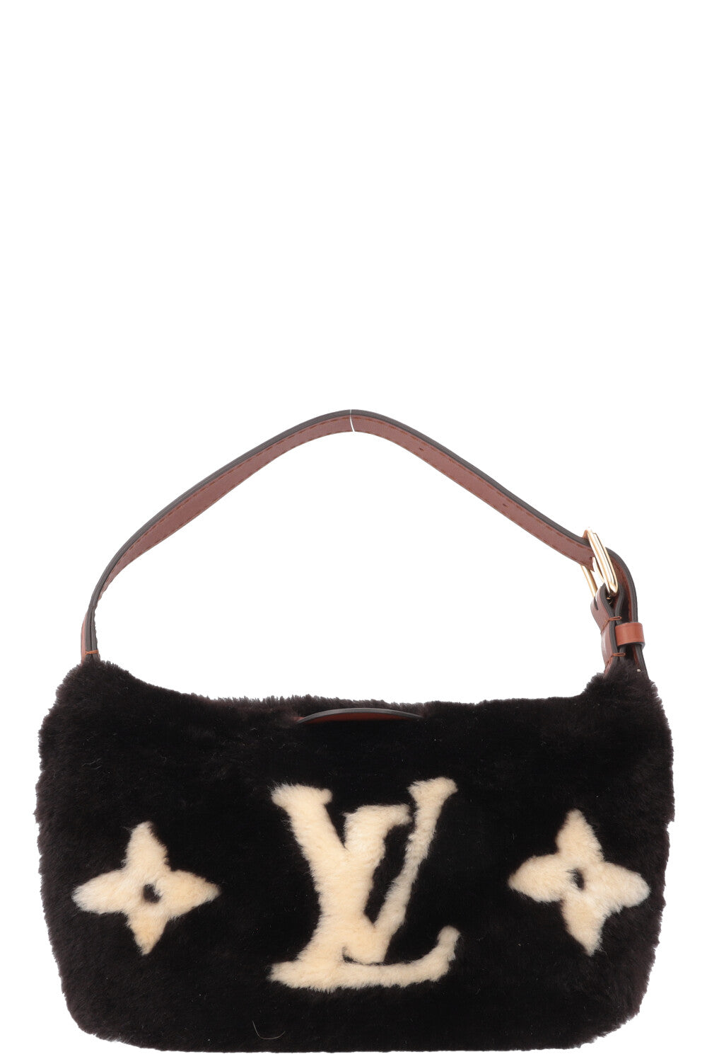 LOUIS VUITTON Hills Pochette Shearling Brown
