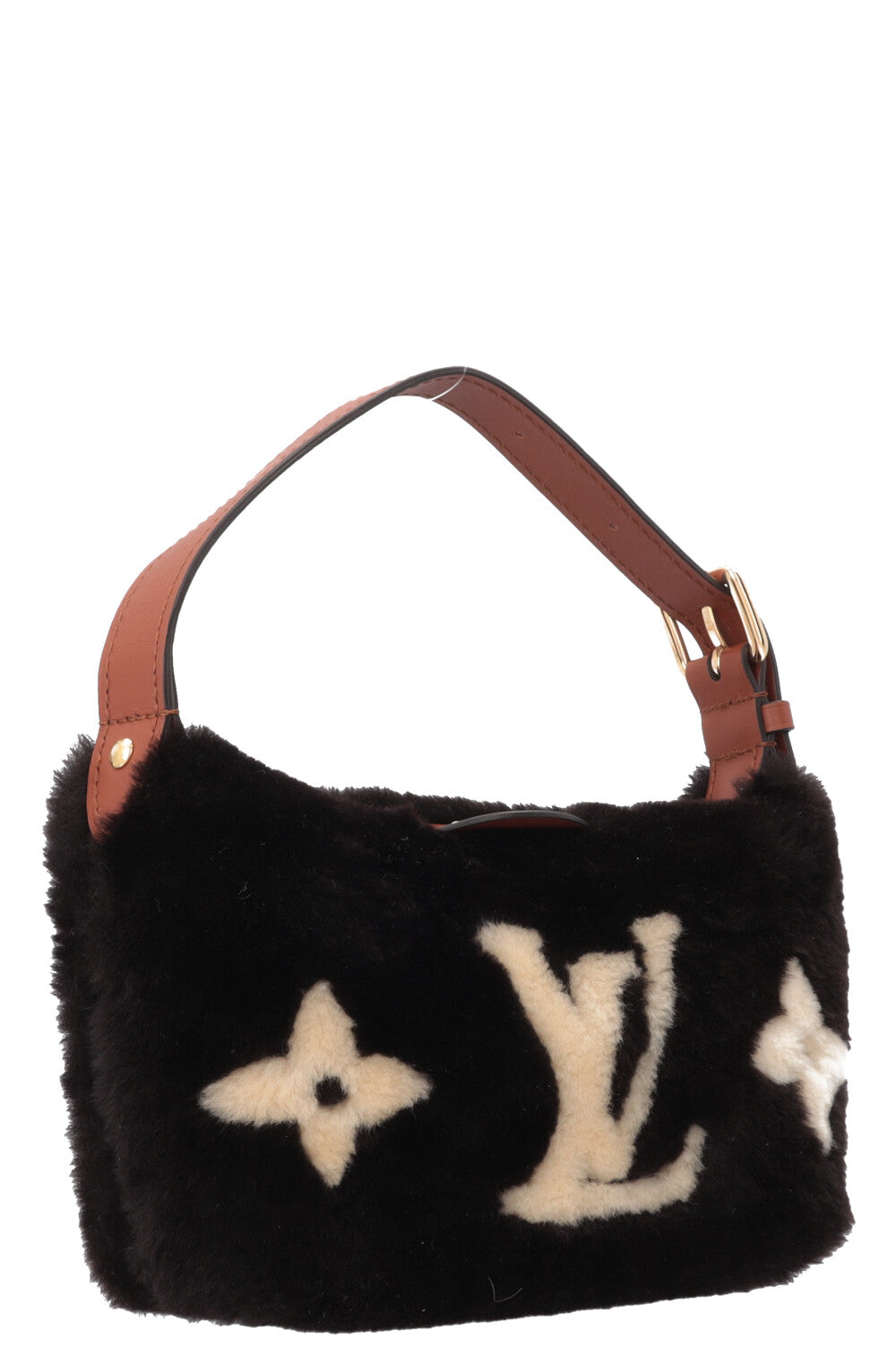 LOUIS VUITTON Hills Pochette Shearling Brown