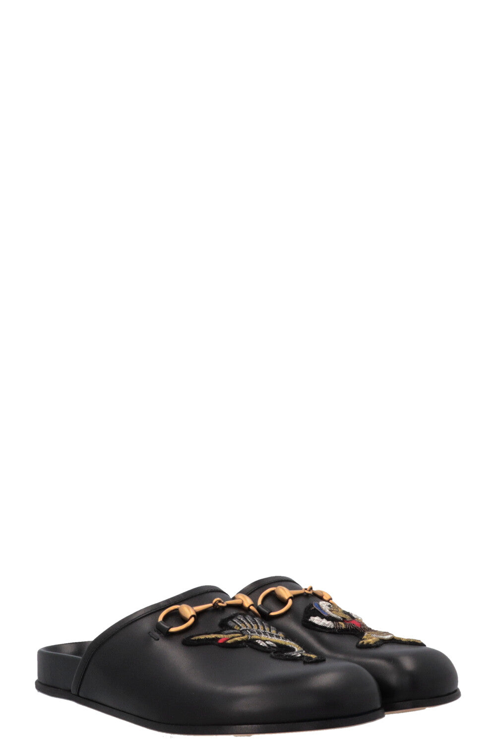 GUCCI x Disney Donald Duck Horsebit Slippers Leather Black
