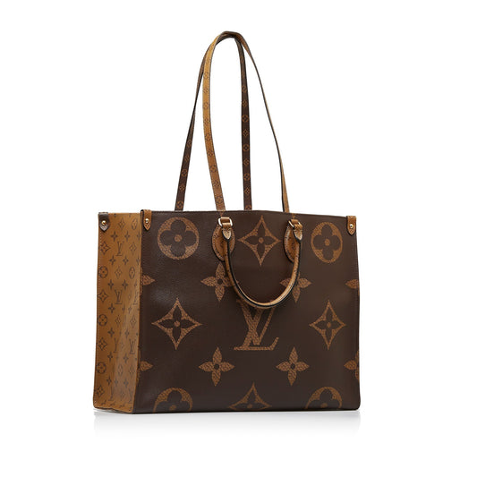 LOUIS VUITTON Monogram Giant Reverse OnTheGo GM Satchel Tote