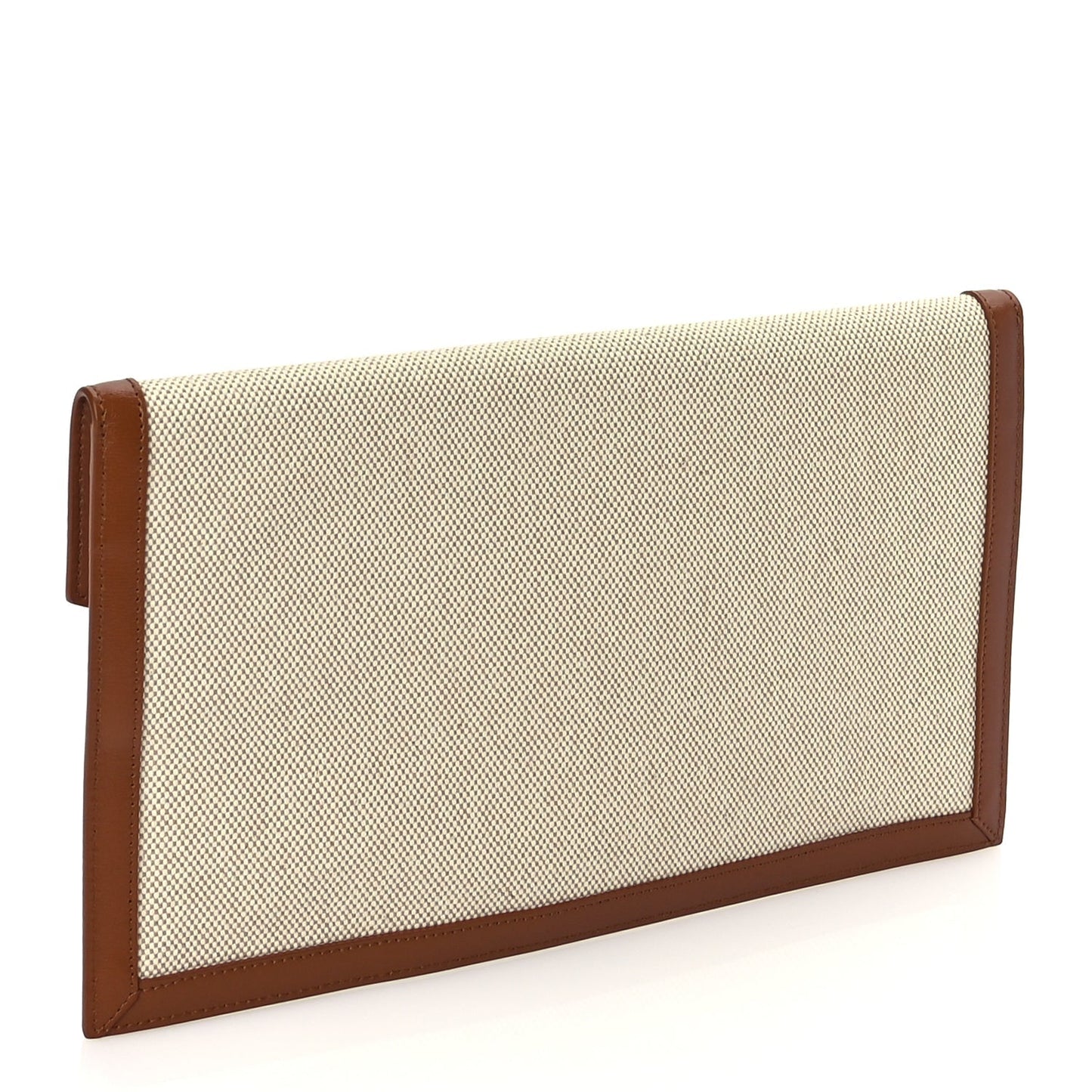 Saint Laurent Canvas Uptown Pouch Natural Beige Brick