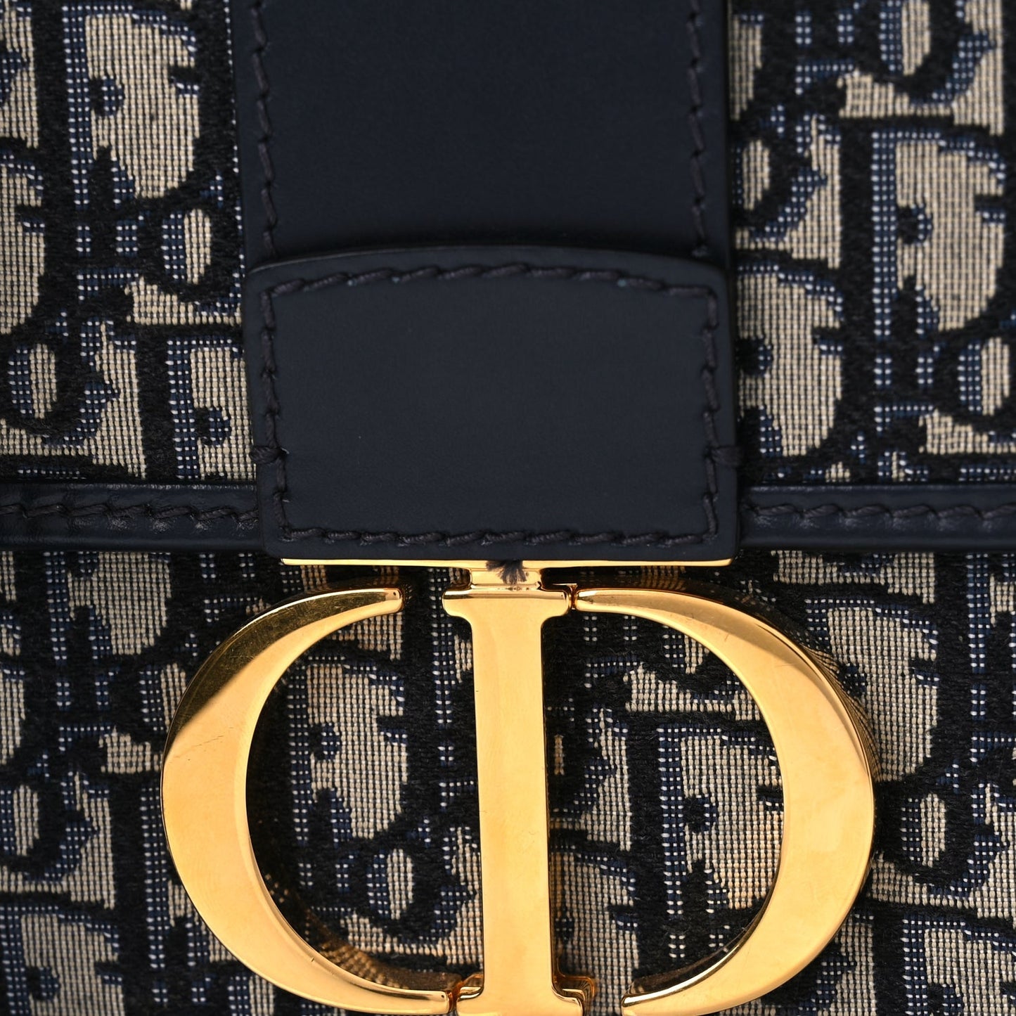 Christian Dior Oblique 30 Montaigne Flap Bag Blue