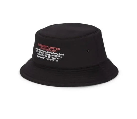 BURBERRY HORSEFERRY BOB HAT LOGO BUCKET HAT