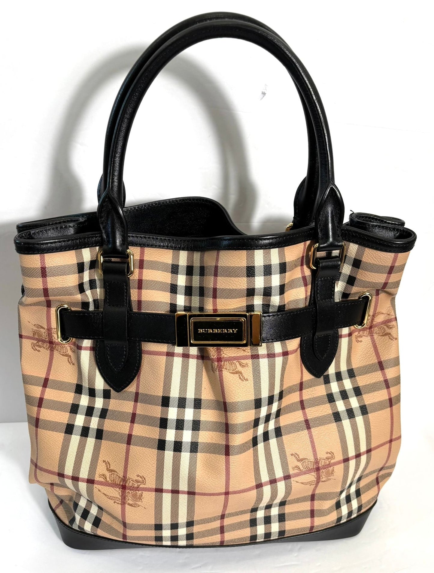 BURBERRY HAYMARKET CHECK GOLDERTON BAG