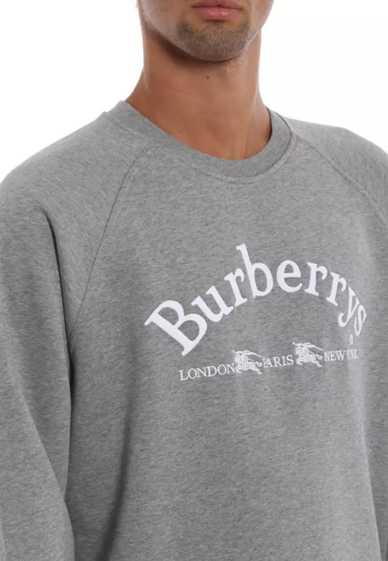 BURBERRY MEN'S BATTARNI LOGO CREWNECK SWEATSHIRT