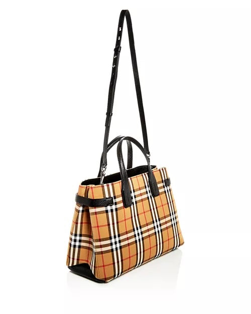 BURBERRY VINTAGE CHECK MEDIUM BANNER TOTE BAG